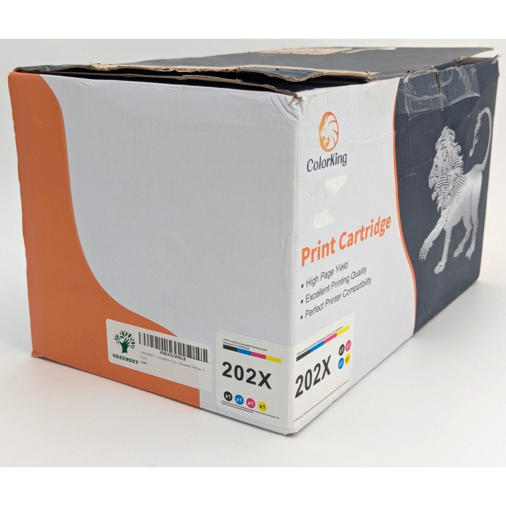 GREENSKY Compatible 202X Toner Cartridges Replacement for HP 202X 202A Color MFP